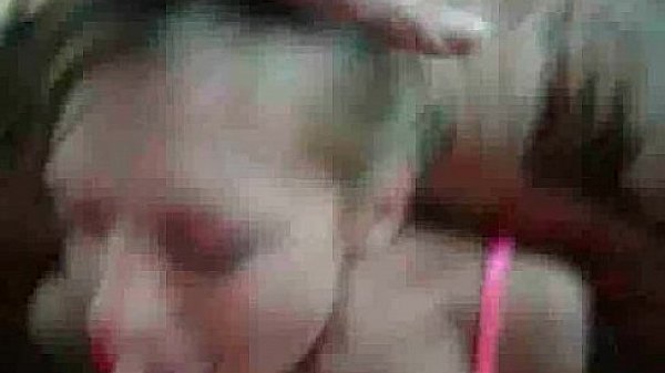 Cute blonde has her throat fucked deep