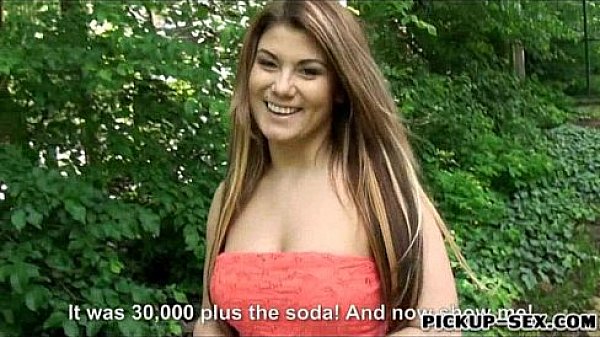 Eurobabe Barbara Sweet flashes boobs and banged for money  