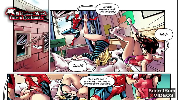 Spider-man - Peter Parker Fucks two Hot Teenagers' he met at Starbucks