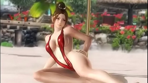 DOA5 Last Round Mai Shiranui Pole Dance dengan slingshot bikini