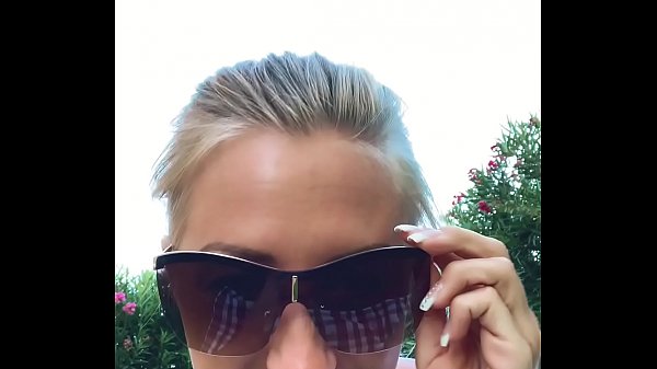 I finger my tight cunt on a public lawn