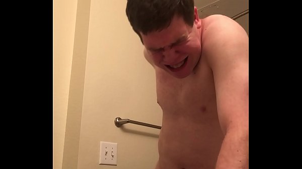 muscular guy's butt cheeks shake after intense self spanking 