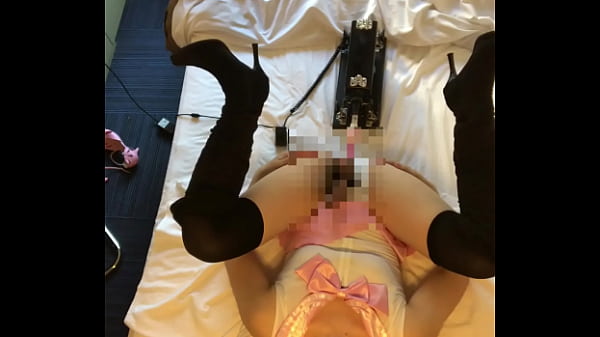 日本人　女装　あゆみ　オナニー　アナル　ディルドマシーン 008 