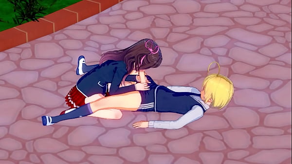 Ragazza hentai vogliosa fa sesso fuori dalla scuola