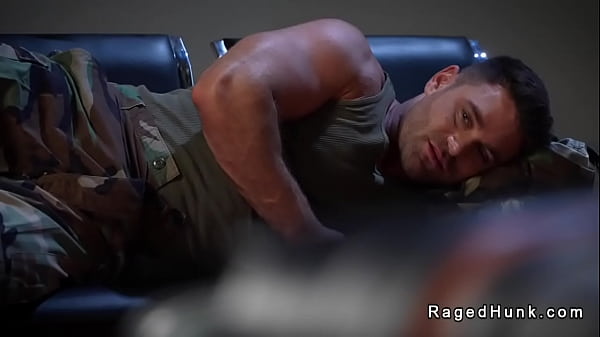 Canceled flight becomes interesting for military hunk Beau Butler and weary traveler Bruce Jones when they start rimming and sucking and anal fucking