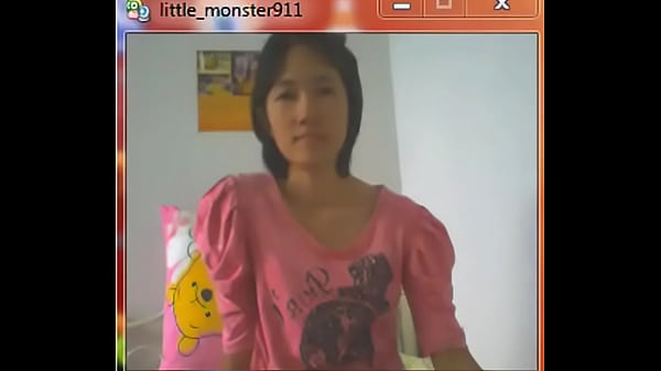 thai student on webcam