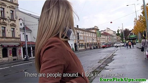 Euro girlnextdoor sucks cock for cash  