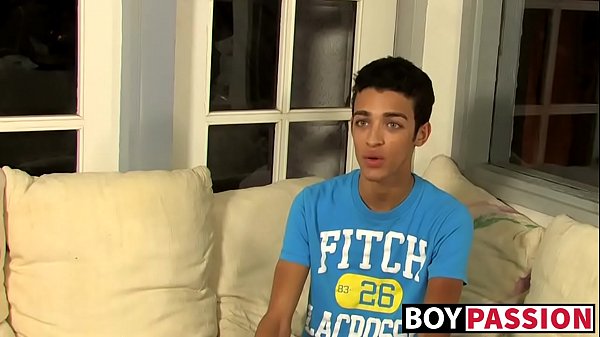 Young man masturbates after interview