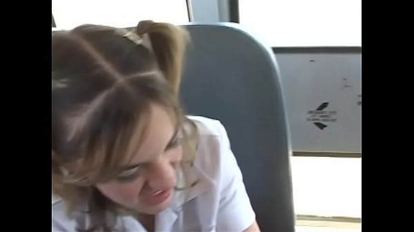 In The Schoolbus-2 cute blow and fuck . HD