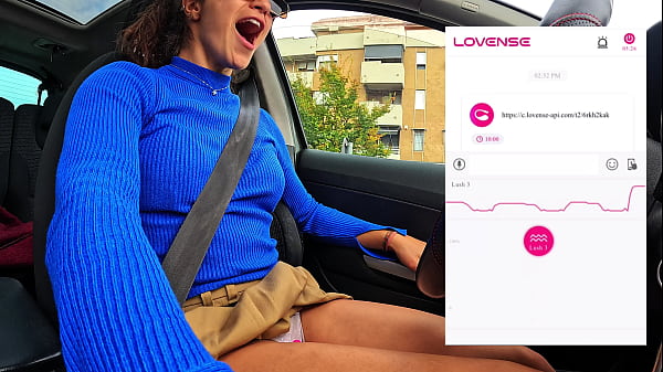 A friend of mine is filming me while I drive and a fan controls my lovense vibrator remotely
