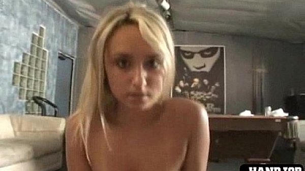 Blonde amateur big tit handjob