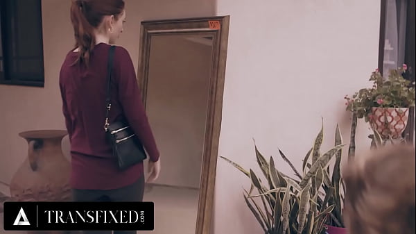 Petite redhead Maya Kendrick buys a used mirror only to discover her trans double looking back at her. She eagerly passes through the mirror for a taste of that big dick and gets passionately pounded.