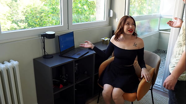 Stepmom broke my laptop to have sex with me!