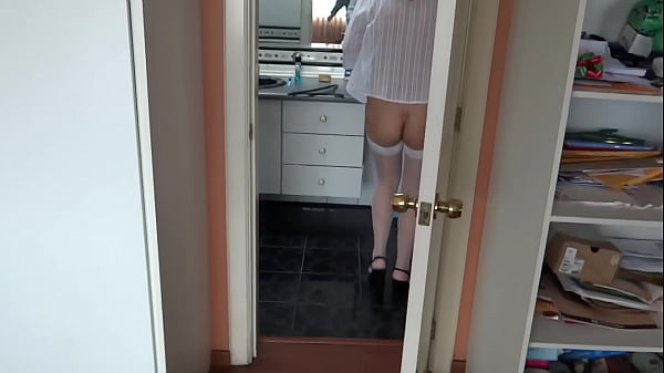 Our maid's husband after fucking my wife, cums on her hairy pussy  