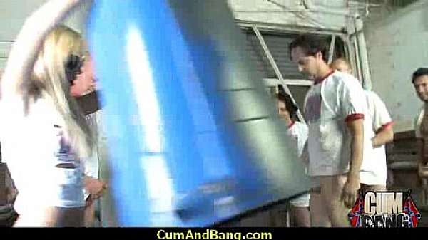 Sexy ebony snatched and group fucked by white dudes 8