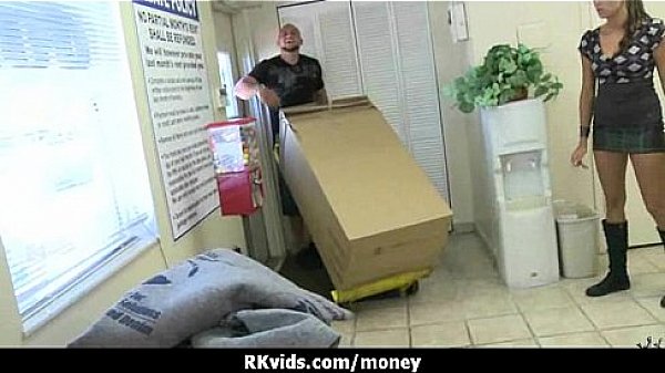 Desperate teen naked in public and fucks to pay rent 1