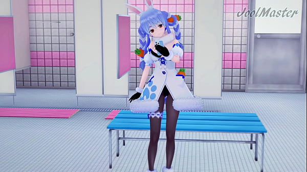 Pekora got caught on jerking and fucked