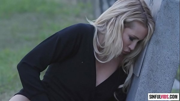 Jessica Drake rubbing pussy on cemetery  