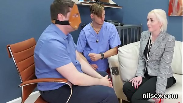 Slutty cutie was brought in butthole loony bin for awkward therapy