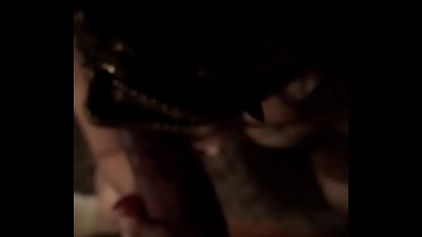 MILF Perra with mask sucking the cock 