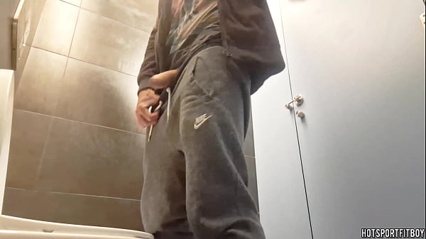 Hot Guy Masturbating his big cock in a public place