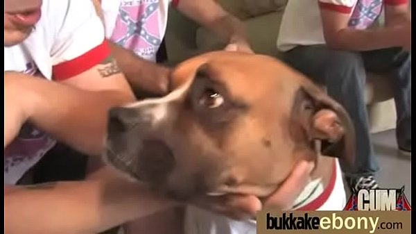 Black girl sucks many white cocks in redneck group 4