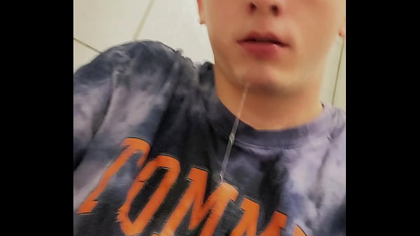 18 year old boy humiliates himself by drinking his own piss 