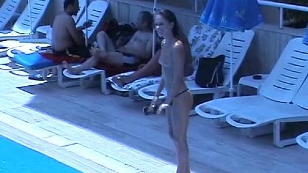 Amateur sex free from lewd couple pairing in beach bungalow