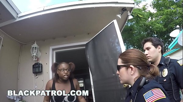BLACKPATROL - MILF Cops With Big Asses Ride Black Guy They Busted Earlier  