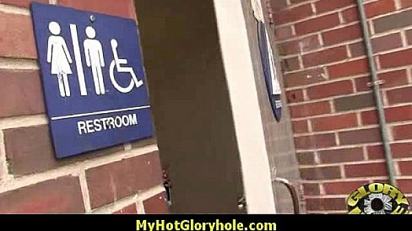 I sneak Black BJ as I fuck husband thrue gloryhole 10