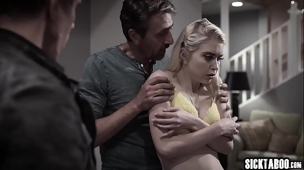 Small tits blonde young girl fucked by a stepdad