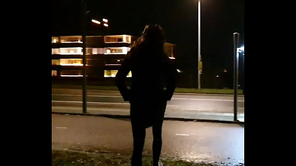 Annemieke has to enjoy herself before the bus arrives