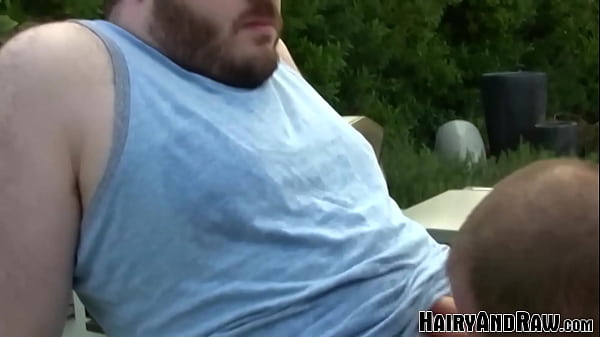 Older Gay Hole Spread Wide by Hairy Cub 