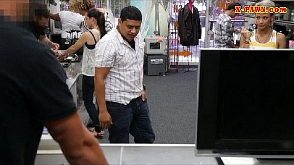 Guy pawns his girlfriends pussy at the pawnshop for money