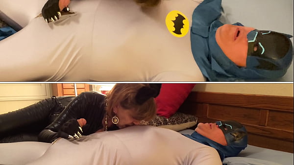 Mature DC slut villainess Catwoman sucks Batman&rsquo;s cock  