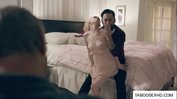 step Daughter get pounded hard while dad is watching  