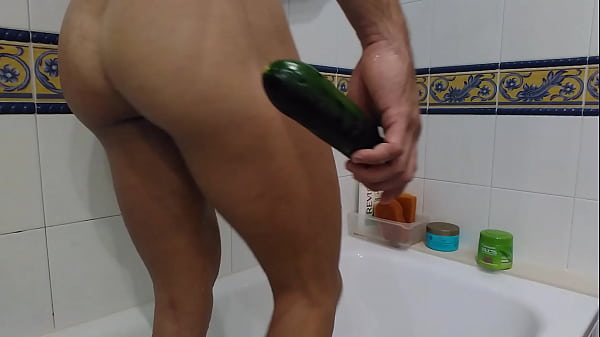Using a cucumber in another way on the shower
