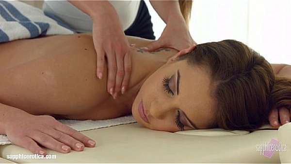 Hot lesbian asian massage from Sapphic Erotica with PussyKat and Jenny Glam