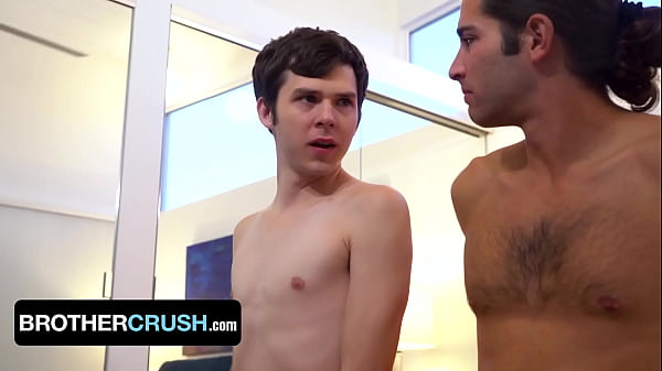 BrotherCrush - Hairy Jock Shows His Twink StepBrother How To Fuck Like a Man