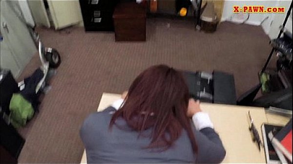 Busty Milf fucks pawnkeeper for cash to bail out her hubby  