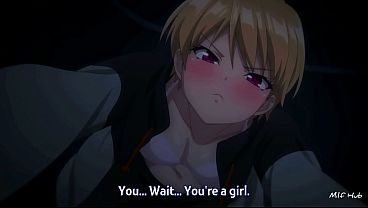 A hot girl with cute boobs got surprised  