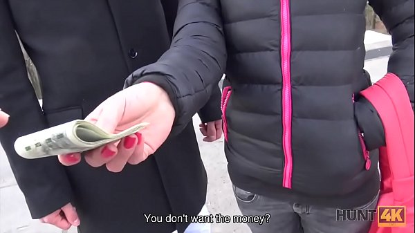 HUNT4K. Cute redhead Jenifer Red sucks dick and gets nailed for good money