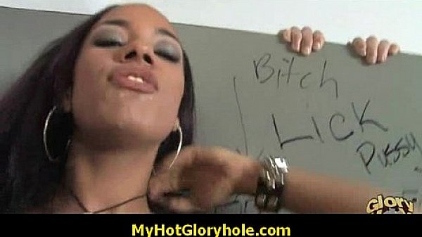 Sexy girl shows off her blowjob skills at gloryhole 25