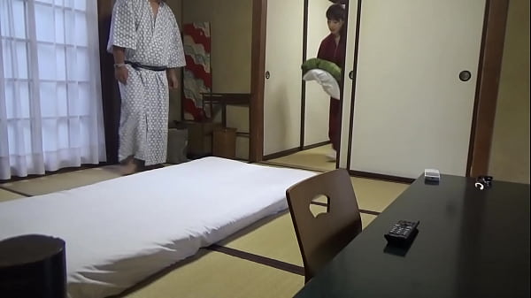 Waitress comes to the room to lay out the futon, and the camera captures the entire scene being seduced by a guest (actor) and falling in love.  