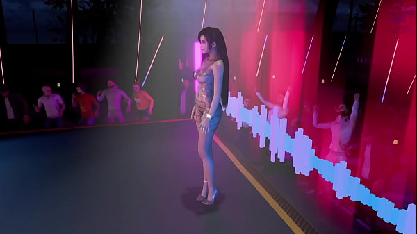 Fit naked Tifa Lockhart stripping at public dance floorfor her devoted fans