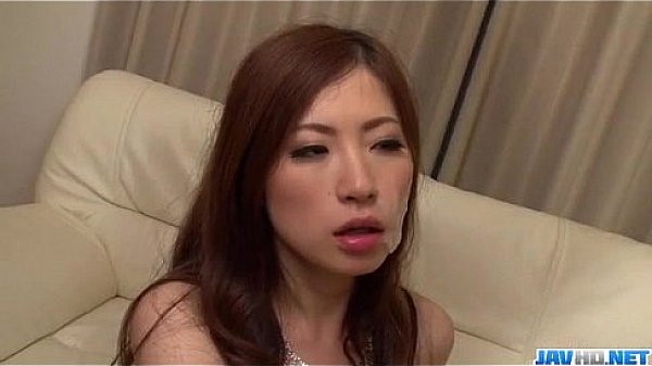 Rina Koda amazing group sex video show on the couch