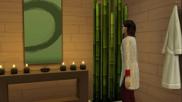 Korean step mom massages her 's cock  