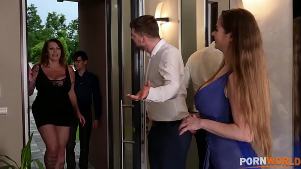 Busty milfs Laura Orsolya & Cathy Heaven in a cock gorging group sex banger GP1462