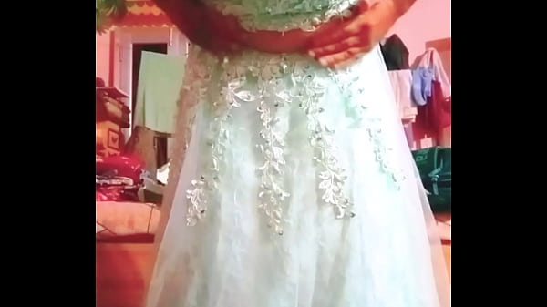Indian Gay Crossdresser Gaurisissy feeling horny in Blue Lehanga 