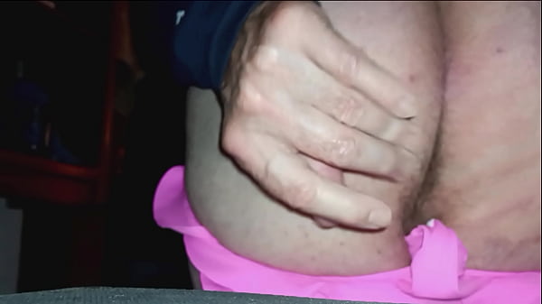 ruffled pink swim panty pull down; cum thanks  